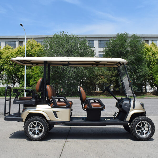 6 seater utility golf cart E4C golden - 图片 2