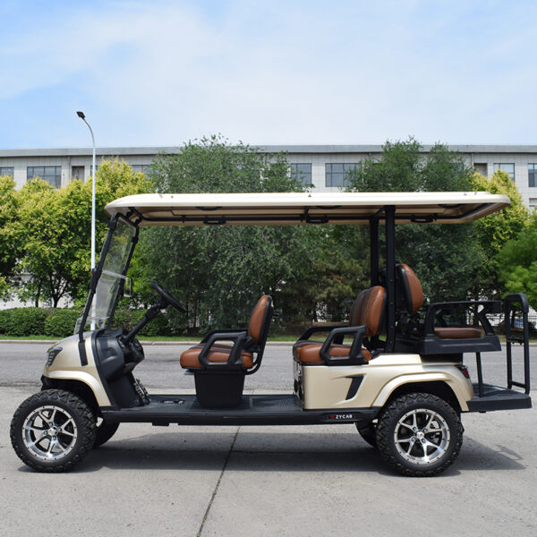 6 seater utility golf cart E4C golden - 图片 3