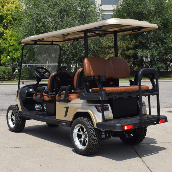 6 seater utility golf cart E4C golden - 图片 4