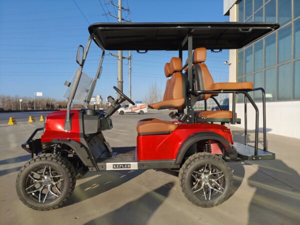 New Arrival 4 seater golf cart KF red - 图片 4
