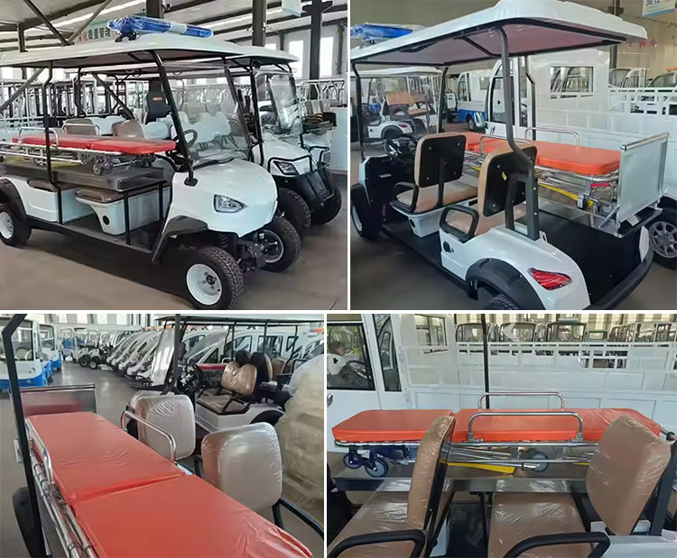 Emergency stretcher ambulance Golf cart