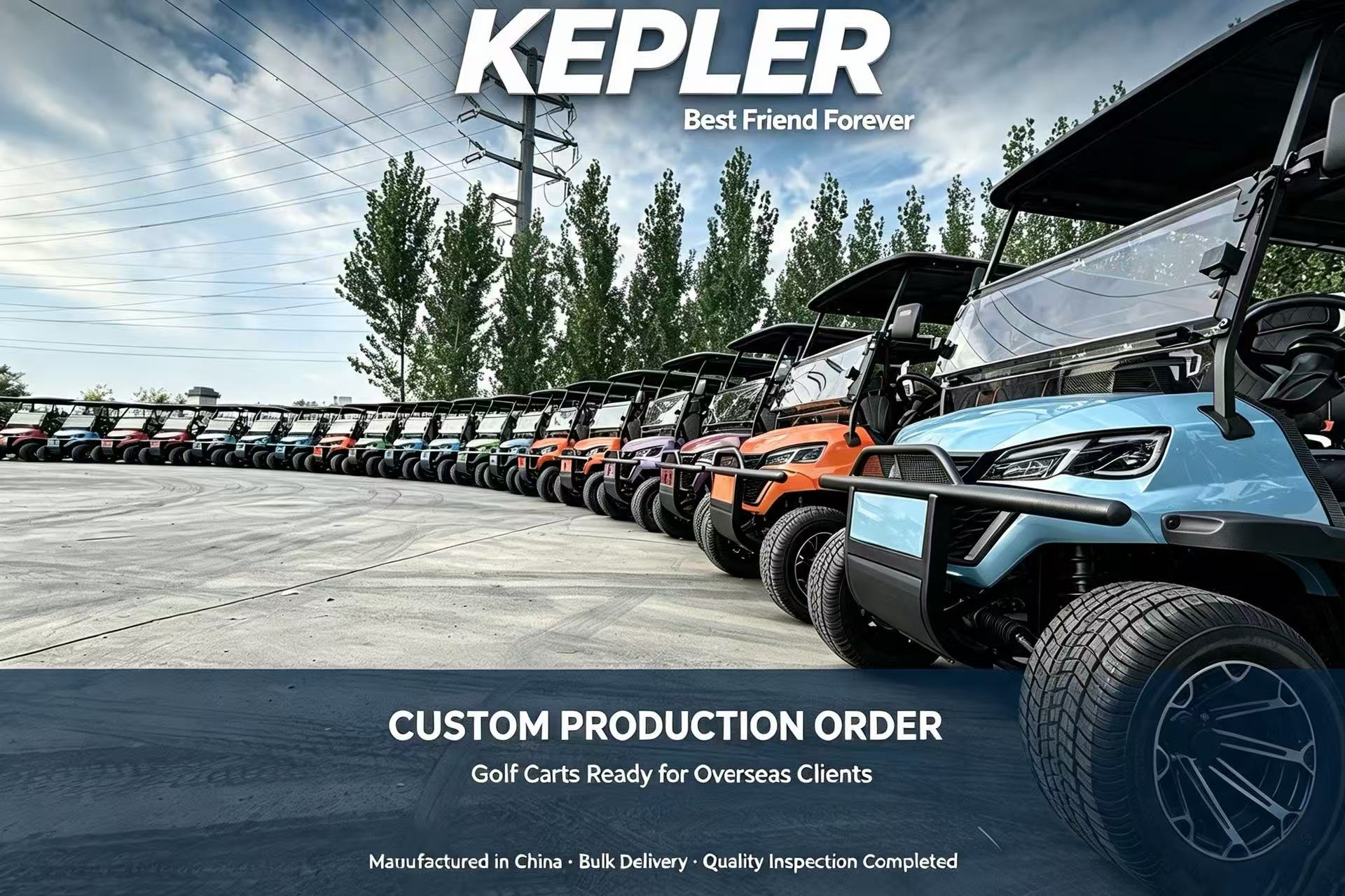 New 100-Unit Golf Cart Order Ready for Our Long-Term US Partner